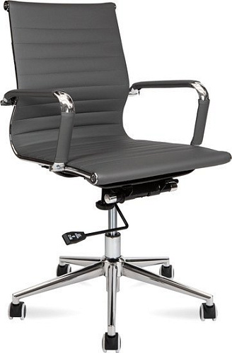 Кресло Norden Техно LB HA-100-45 (экокожа, хром/серый)