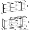 Готовая кухня Интермебель Микс Топ-35 2.0м (дуб каньон-вудлайн кремовый-венато)