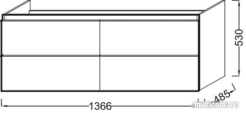 Jacob Delafon Тумба под умывальник Odeon Up EB997-E10