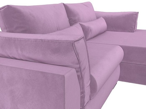 Угловой диван Mebelico Пекин 115413 (правый, микровельвет, сиреневый)