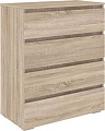 Комод Кортекс-мебель Бари 80 4ш (дуб сонома/дуб сонома/дуб сонома)