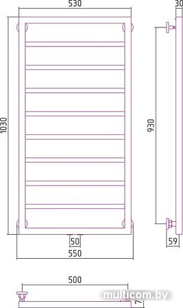 Полотенцесушитель Сунержа Канцлер 1000x500 00-0254-1050