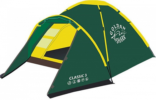 Треккинговая палатка GOLDEN SHARK Classic 3 (зеленый)