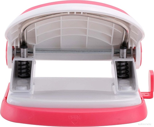 Дырокол Deli Vivid 0113 20 листов (белый/розовый)