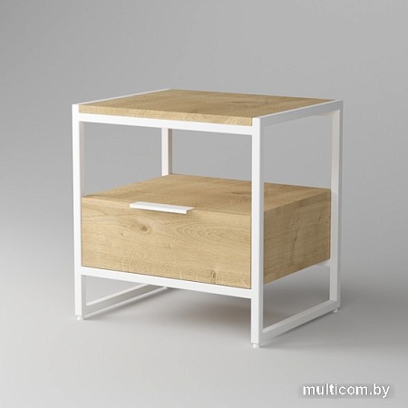 Тумба Дабер 002 ТП2.0.1.14 (белый/дуб гамильтон натуральный)