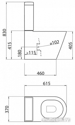 Унитаз BelBagno Fly-R BB007CPR