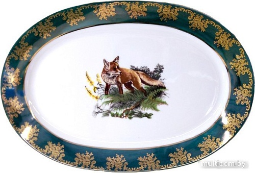 Блюдо Cmielow i Chodziez Астра 1051/1 0092500 (охота зеленый)
