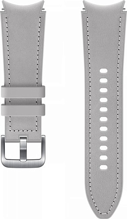 Ремешок Samsung Hybrid Leather для Samsung Galaxy Watch4 (20 мм, S/M, серебро)