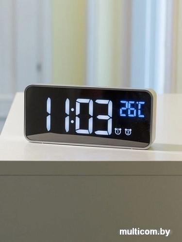 Настольные часы ArtStyle CL-S80WBL (серебристый)