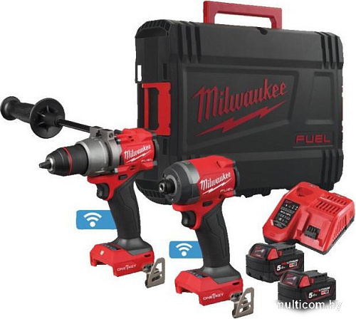 Milwaukee M18 ONEPP2A3-502X 4933493244 (шуруповерт, винтоверт, 2 АКБ, кейс)