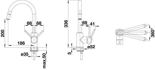 Смеситель Blanco Mida-S Silgranit (жасмин) [521458]