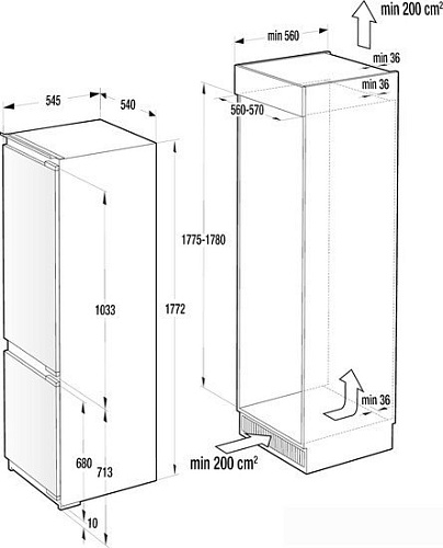 Холодильник Gorenje NRKI2181E1