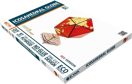 Сборная модель EWA Глобус-икосаэдр (красный)