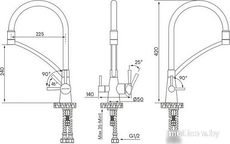 Смеситель Paulmark Siegen Si213111-SBG (золото/светлое брашированное золото)