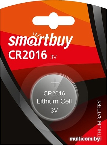 Батарейки SmartBuy Lithium CR2016 SBBL-2016-1B