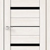 Межкомнатная дверь Velldoris Eco Flex City 2 80x200 (дуб бьянко/стекло лакобель черное)