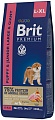 Сухой корм для собак Brit Premium Dog Puppy and Junior Large and Giant курица 15 кг