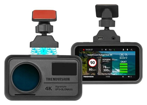 Видеорегистратор-радар детектор-GPS информатор (3в1) TrendVision Hybrid Signature Real 4K