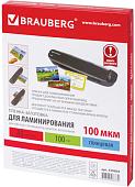 Пленка для ламинирования BRAUBERG глянцевая A5 100 мкм 100 шт 530805