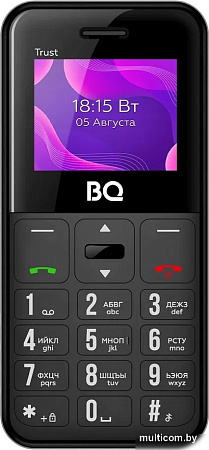 Кнопочный телефон BQ BQ-1866 Trust (черный)