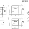 Кухонная мойка Granula GR-4445U (графит матовый)