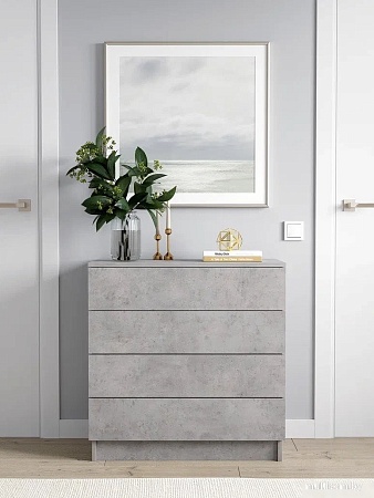 Комод Горизонт Нео 760 4 ящика (бетон)