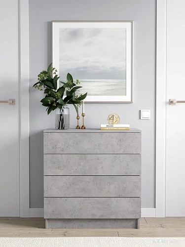 Комод Горизонт Нео 760 4 ящика (бетон)
