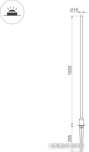 Садовый светильник Arlight ALT-CHAMPAGNE-L1000-3W Warm3000 034165
