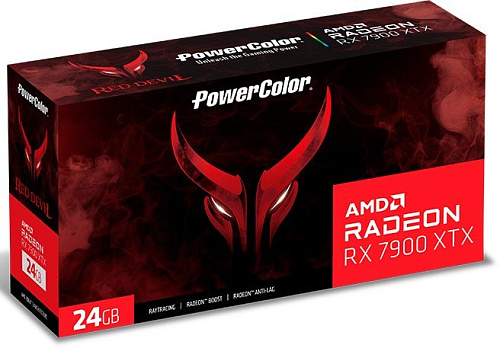 Видеокарта PowerColor Red Devil AMD Radeon RX 7900 XTX 24GB GDDR6 RX 7900 XTX 24G-E/OC