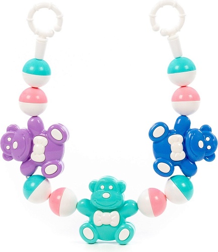 Погремушка Полесье Смешные обезьянки 24477 (синий/бирюзовый/сиреневый)