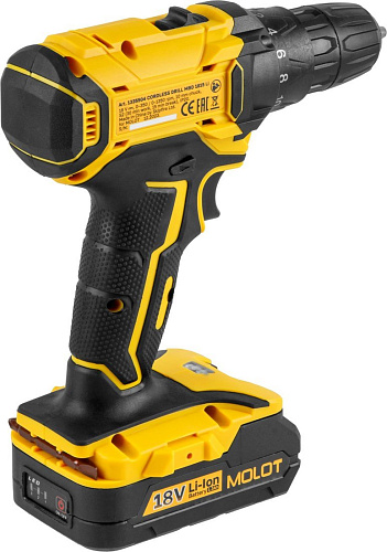 Дрель-шуруповерт Molot MBD 1815 Li 1335504 (с 2-мя АКБ, кейс)