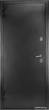 Металлическая дверь Guard Термо MG75 87х205 левая (черное серебро/серый)