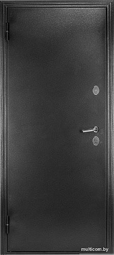 Металлическая дверь Guard Термо MG75 87х205 левая (черное серебро/серый)