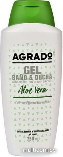 Косметика по уходу за телом Agrado Гель для душа Bath & Shower Gel Aloe Vera 750 мл