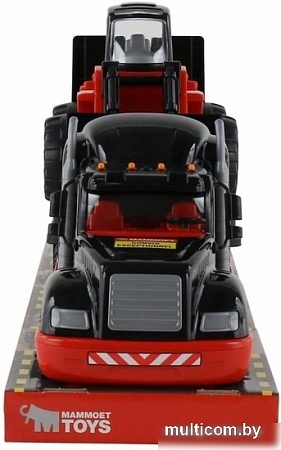 Игрушечный транспорт Полесье Трейлер + трактор Mammoet (в лотке) 57129