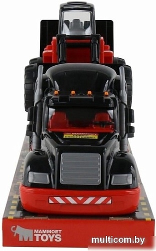 Игрушечный транспорт Полесье Трейлер + трактор Mammoet (в лотке) 57129