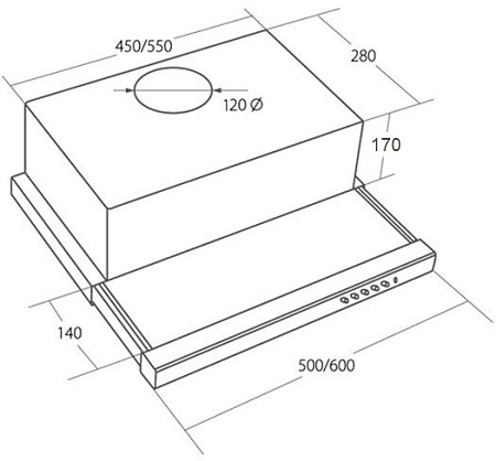 Кухонная вытяжка Akpo Light 60 WK-7 (нержавеющая сталь)