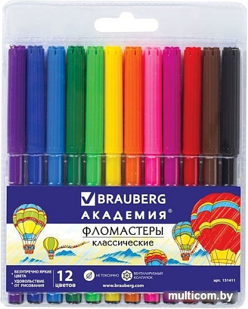 Фломастеры BRAUBERG Академия 151411 (12 шт.)