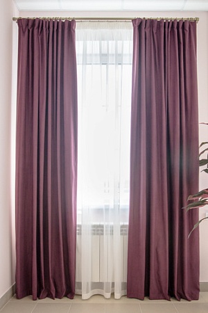 Штора Decoretto Нубук НБ-К37 3.5x2.7 м (бордовый, 1 шт)