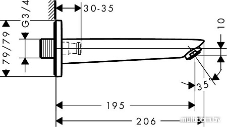 Излив Hansgrohe Logis [71410000]