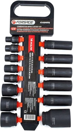 Набор головок слесарных FORSAGE F-4149MPB (14 шт)