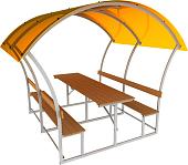 Беседка Импласт Астра 2.9x1.7м / 40x20мм