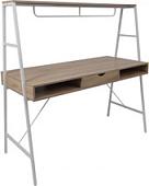 Стол AksHome Vector (светлый дуб/белый металл)