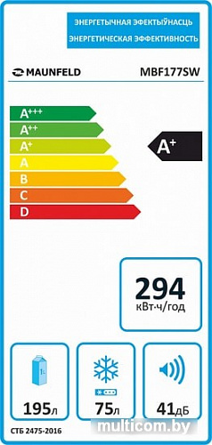 Холодильник MAUNFELD MBF177SW