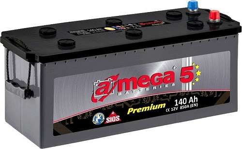Автомобильный аккумулятор A-mega Premium 6СТ-140-А3 (140 А/ч)