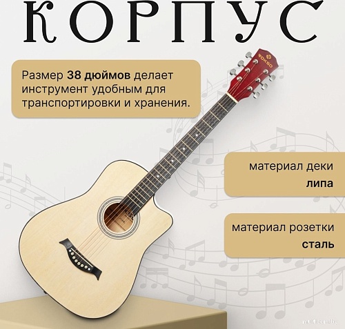 Акустическая гитара ROKSO FT-D38-N