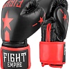 Перчатки для единоборств Fight Empire 4153937 (8 oz, черный/красный)