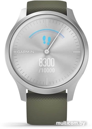 Гибридные умные часы Garmin Vivomove Style (серебристый/зеленый)
