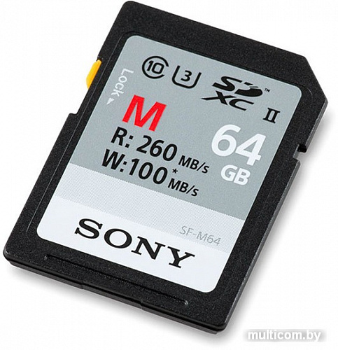 Карта памяти Sony SDXC SF-M Series UHS-II 64GB