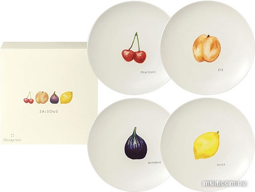 Набор десертных тарелок Degrenne Saisons Fruits 243051